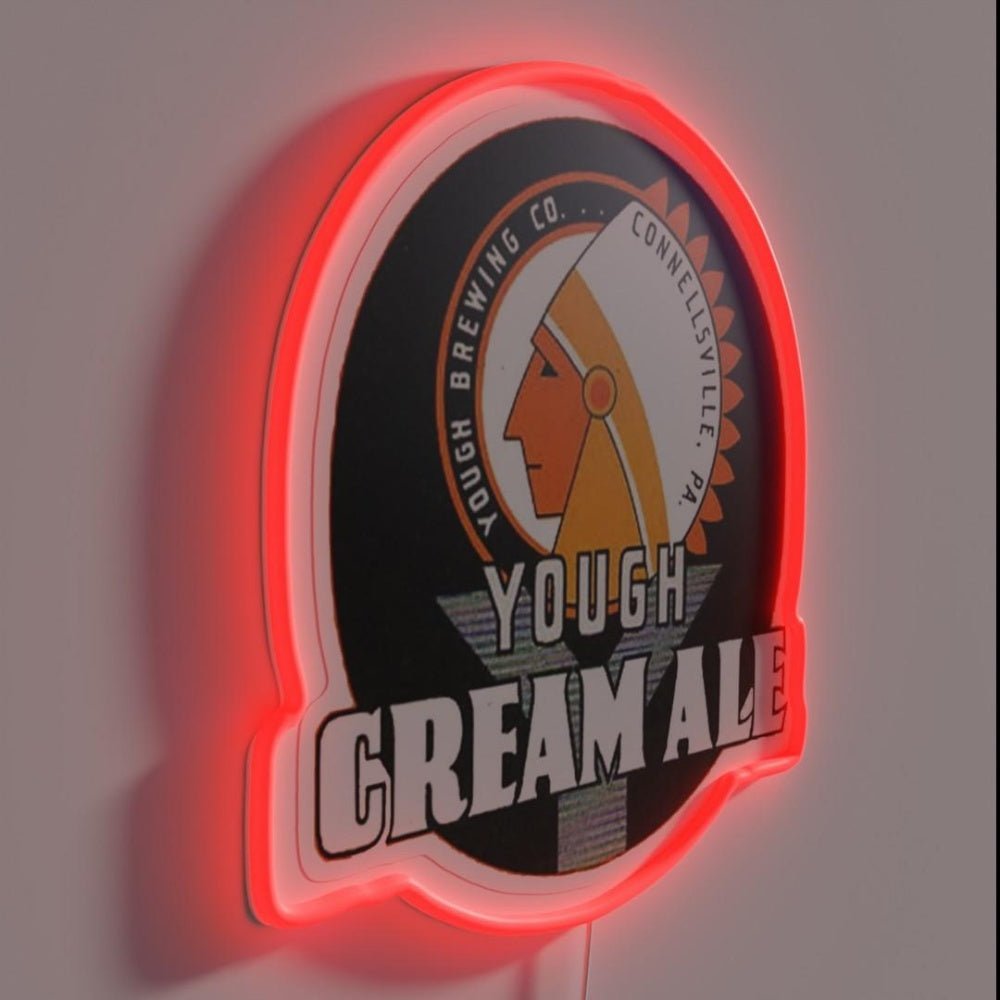 Vintage Yough Cream Ale Beer Yough Brewing Rgb Led Neon Sign - Shineneon