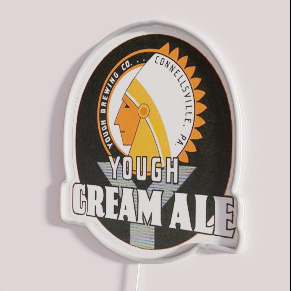 Vintage Yough Cream Ale Beer Yough Brewing Rgb Led Neon Sign - Shineneon