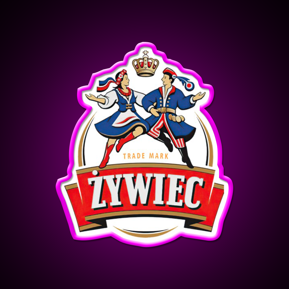Vintage Zywiec Beer Bar Decor Led Neon Sign Rgb Color - Neon sign mounted on wall in room