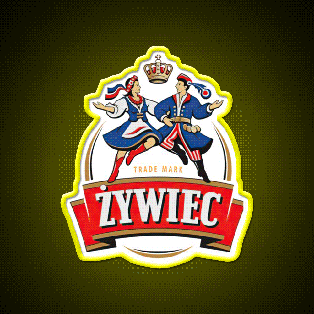 Vintage Zywiec Beer Bar Decor Led Neon Sign Rgb Color - Custom LED neon sign front view