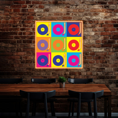 Vinyl Record Player Turntable Pop Artwork Neon Signs Custom | Shineneon