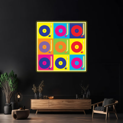 Vinyl Record Player Turntable Pop Artwork Neon Signs Custom | Shineneon