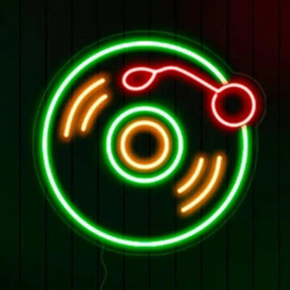 Vinyl Record Retro Music Led Neon Sign Wall Decor For Home Studio Bar | Shineneon