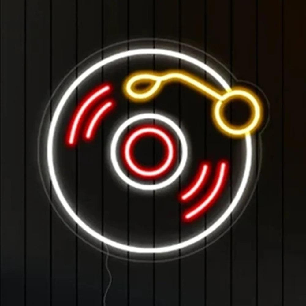 Vinyl Record Retro Music Led Neon Sign Wall Decor For Home Studio Bar | Shineneon