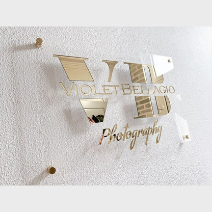 Violet Bellagio Photography Acrylic Business Logo Sign - Shineneon