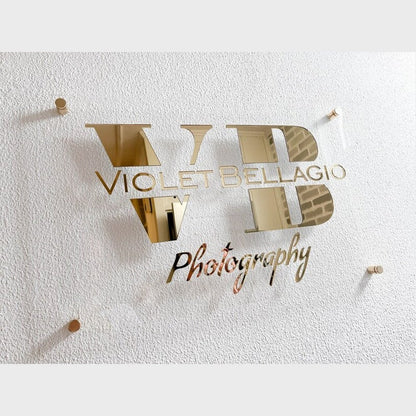 Violet Bellagio Photography Acrylic Business Logo Sign - Shineneon
