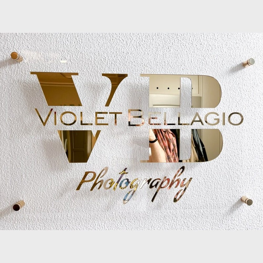 Violet Bellagio Photography Acrylic Business Logo Sign - Shineneon