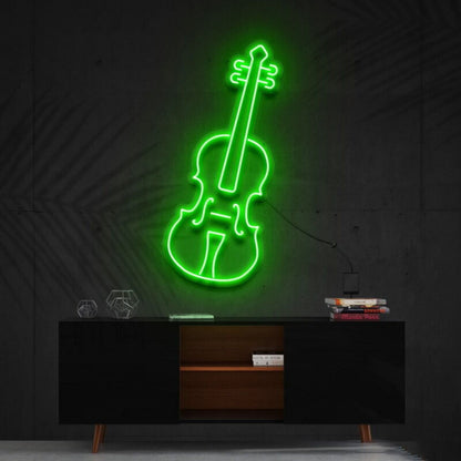 Violin Led Neon Sign For Music Lovers And Studios | Shineneon