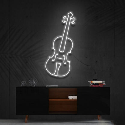 Violin Led Neon Sign For Music Lovers And Studios | Shineneon