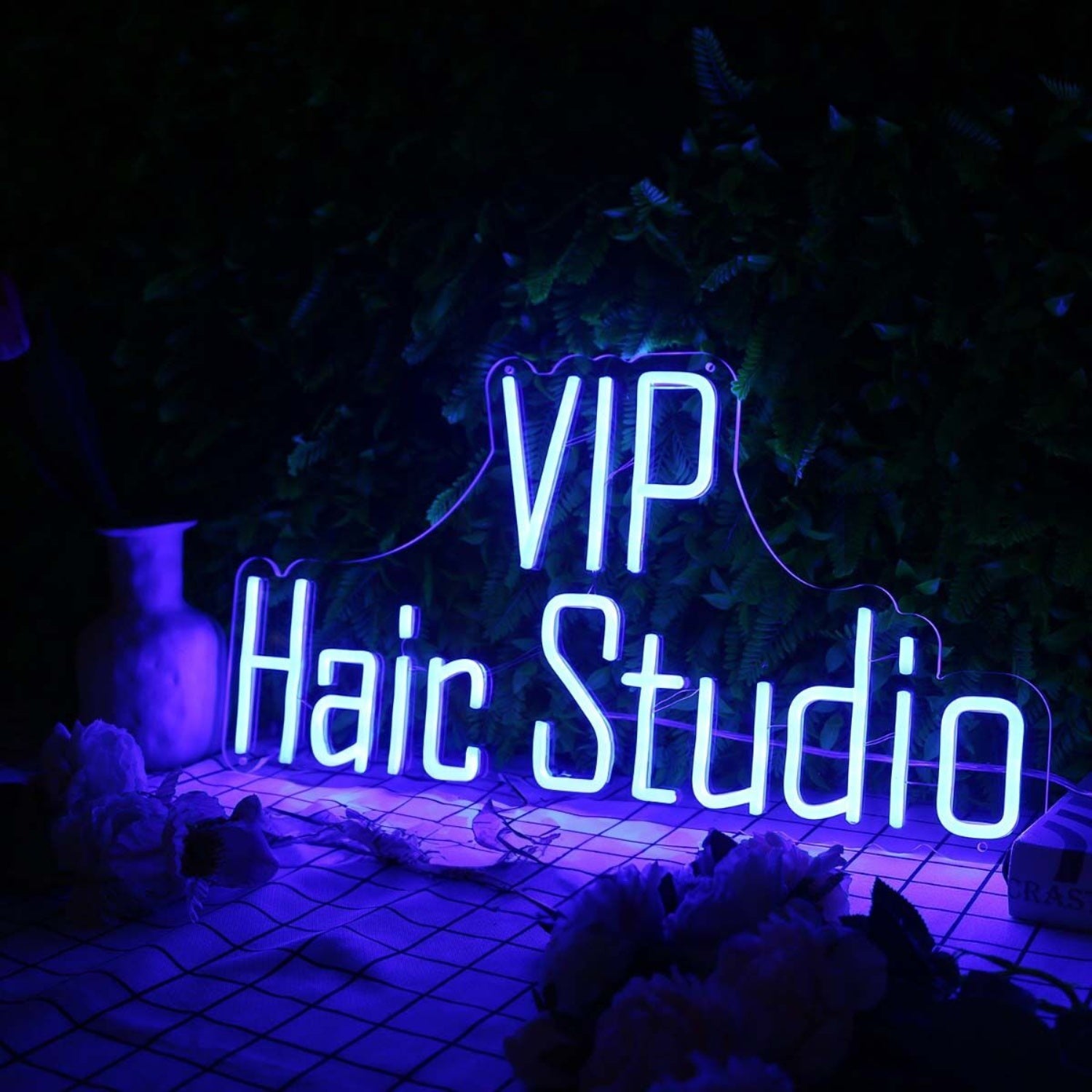 Vip Hair Studio Blue Led Neon Sign | Shineneon
