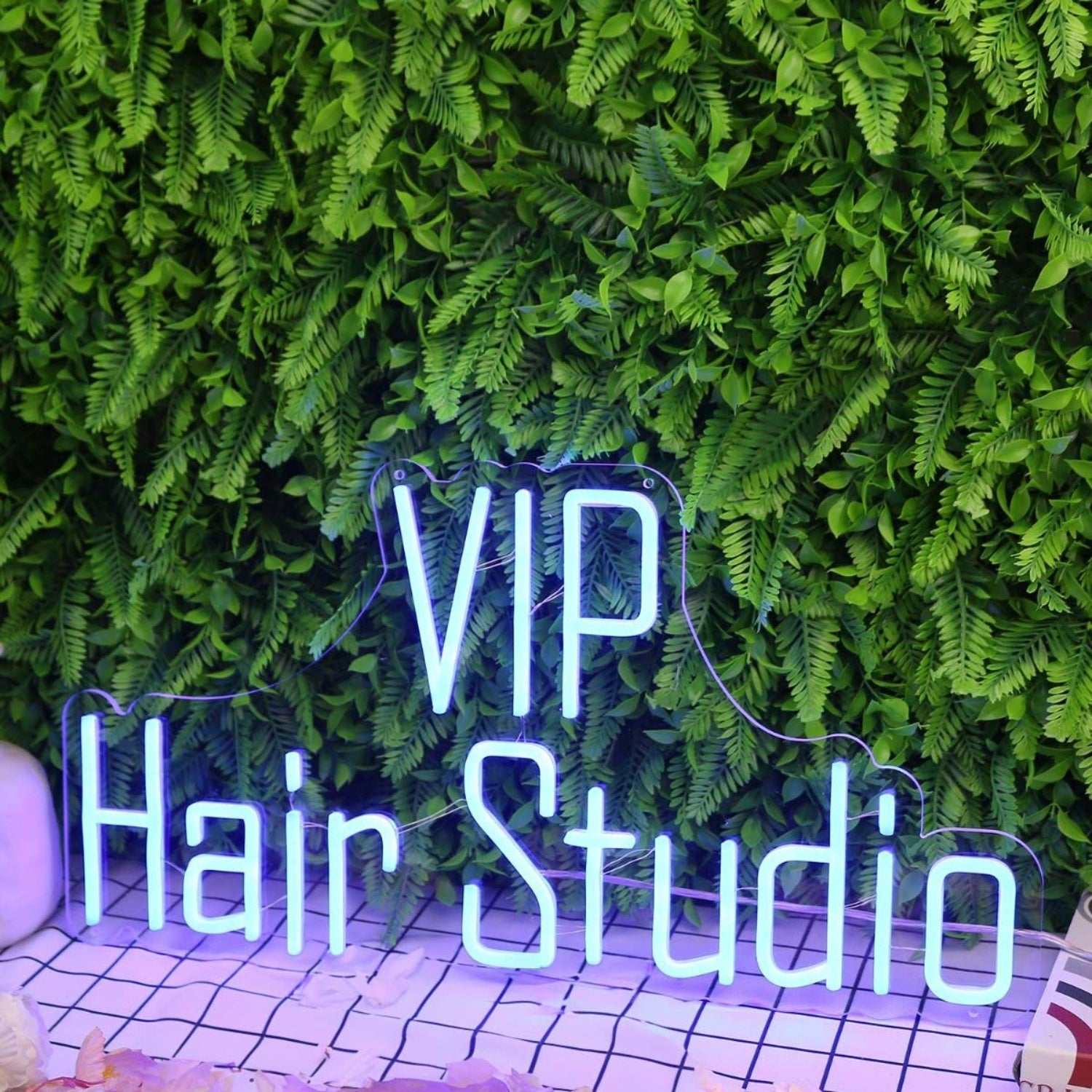 Vip Hair Studio Blue Led Neon Sign - Shineneon