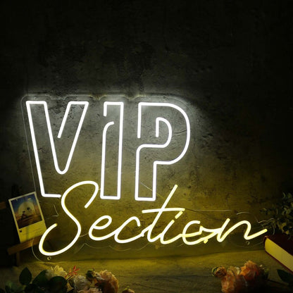 Vip Section Yellow Led Neon Sign - Shineneon