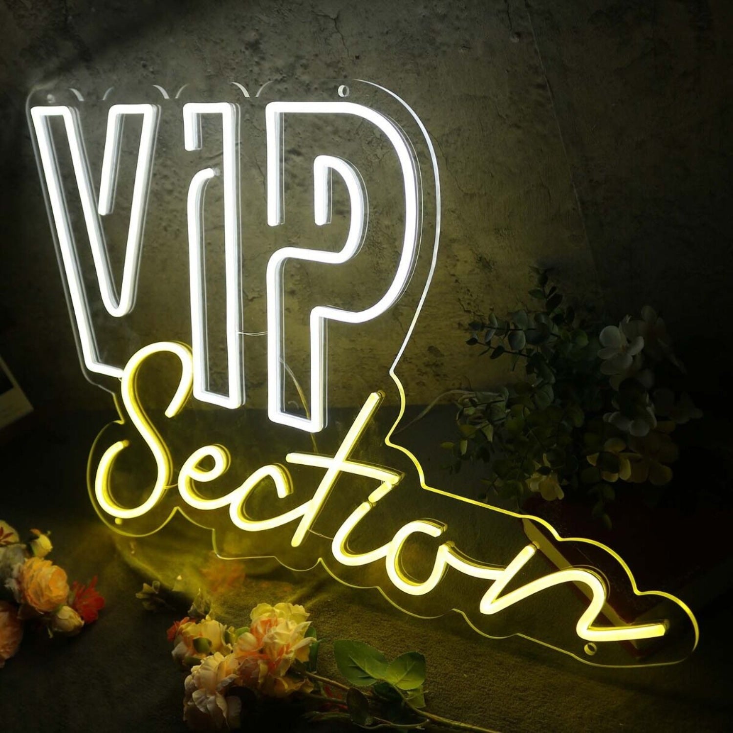 Vip Section Yellow Led Neon Sign - Shineneon