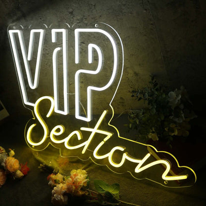 Vip Section Yellow Led Neon Sign - Shineneon