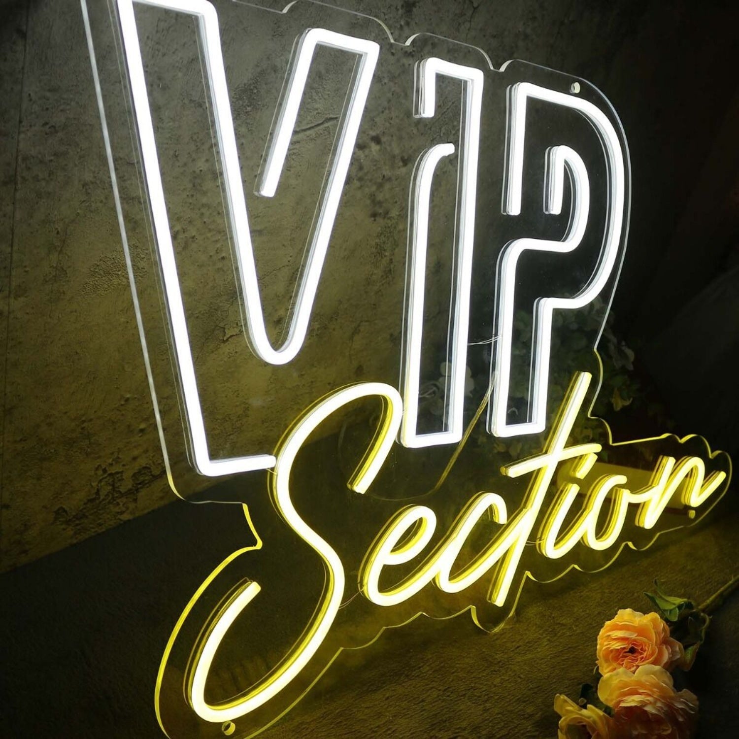 Vip Section Yellow Led Neon Sign - Shineneon
