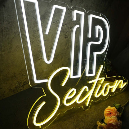 Vip Section Yellow Led Neon Sign - Shineneon