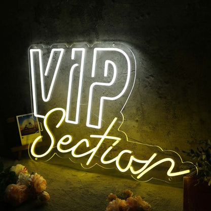 Vip Section Yellow Led Neon Sign - Shineneon
