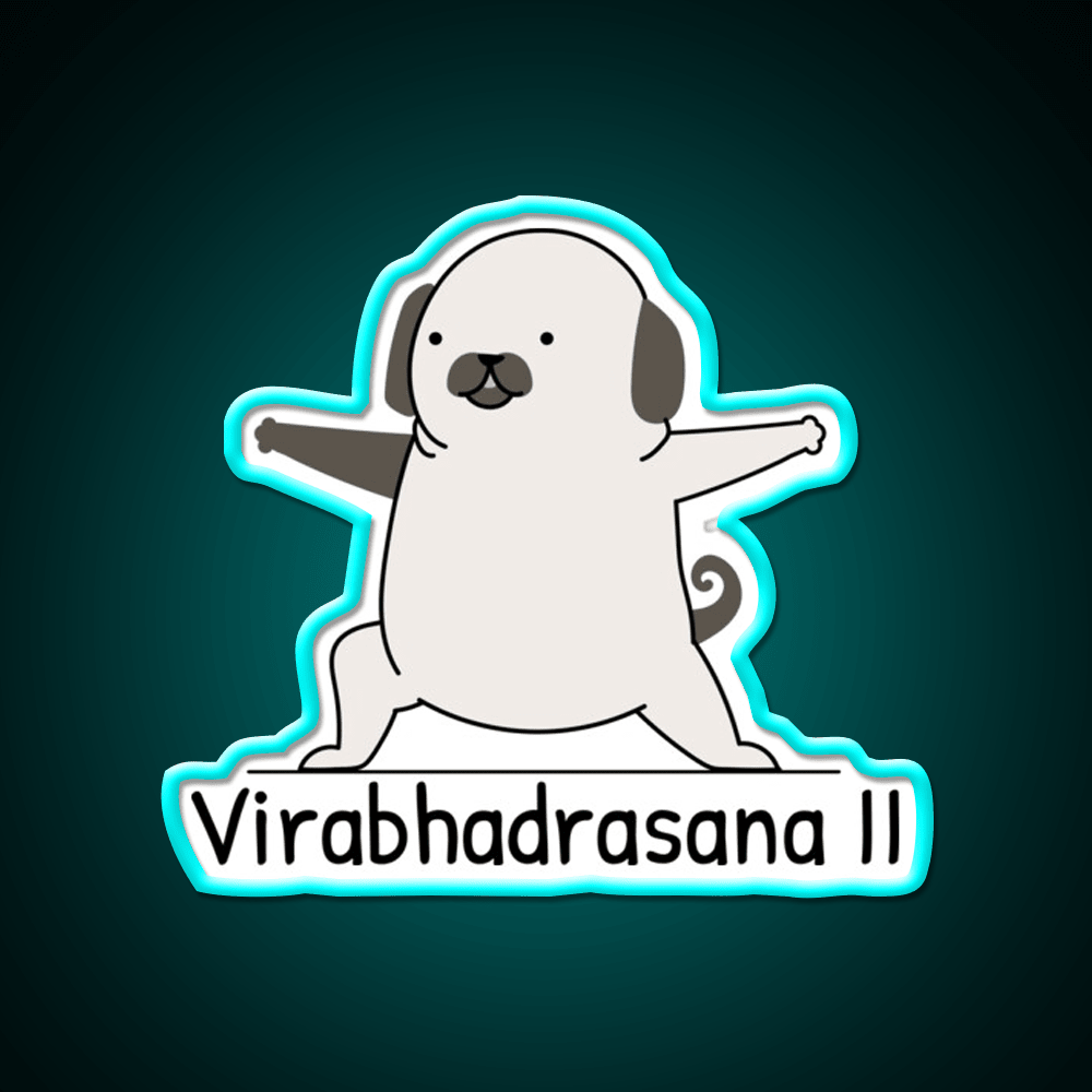 Virabhadrasana Ii Yoga Led Neon Sign For Wellness Space Rgb Color - Shineneon