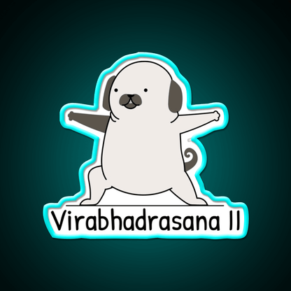 Virabhadrasana Ii Yoga Led Neon Sign For Wellness Space Rgb Color - Shineneon