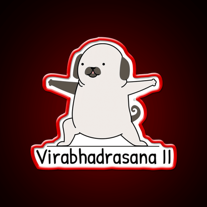 Virabhadrasana Ii Yoga Led Neon Sign For Wellness Space Rgb Color - Shineneon