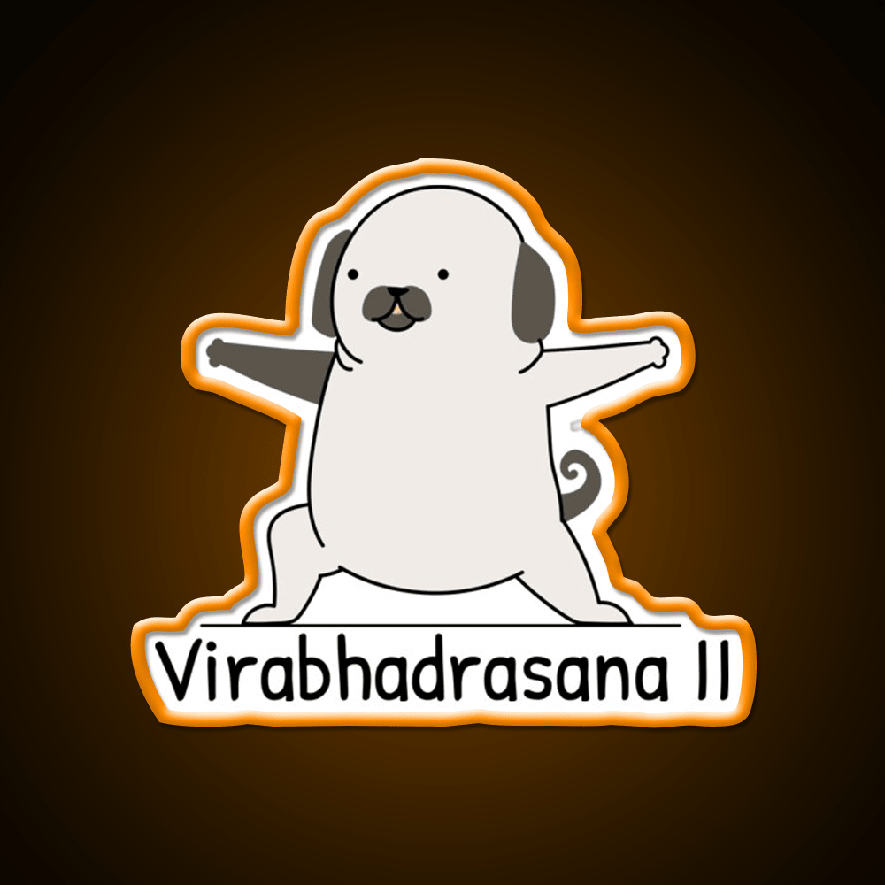 Virabhadrasana Ii Yoga Led Neon Sign For Wellness Space Rgb Color - Shineneon