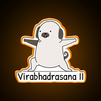 Virabhadrasana Ii Yoga Led Neon Sign For Wellness Space Rgb Color - Shineneon