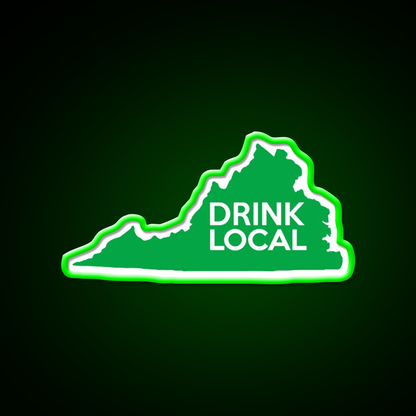 Virginia Drink Local Va Green Beer Bar Decor Led Neon Sign Rgb Color - LED neon sign view 8