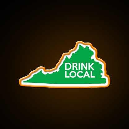 Virginia Drink Local Va Green Beer Bar Decor Led Neon Sign Rgb Color - LED neon sign view 6