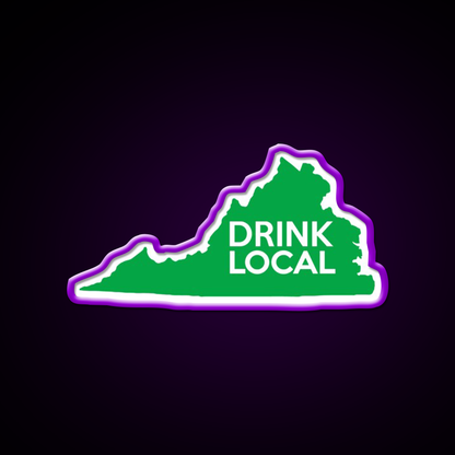 Virginia Drink Local Va Green Beer Bar Decor Led Neon Sign Rgb Color - LED neon sign view 9