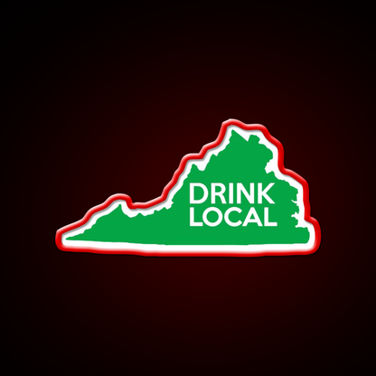Virginia Drink Local Va Green Beer Bar Decor Led Neon Sign Rgb Color - LED neon sign view 10