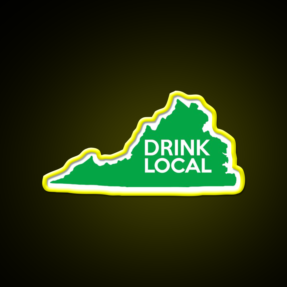Virginia Drink Local Va Green Beer Bar Decor Led Neon Sign Rgb Color - LED neon sign view 7