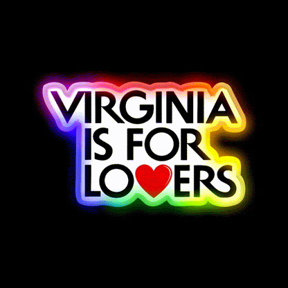 Virginia Is For Lovers Beer Bar Decor Led Neon Sign Rgb Color - LED neon sign close-up detail