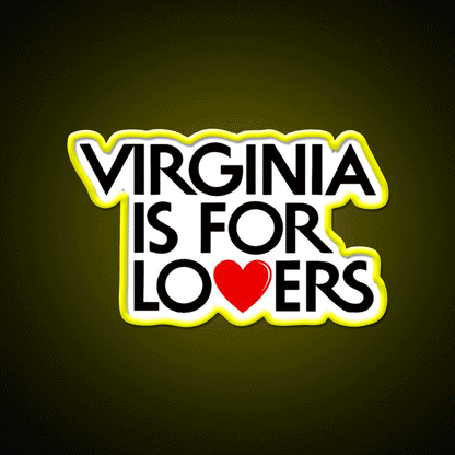 Virginia Is For Lovers Beer Bar Decor Led Neon Sign Rgb Color - Custom LED neon sign front view