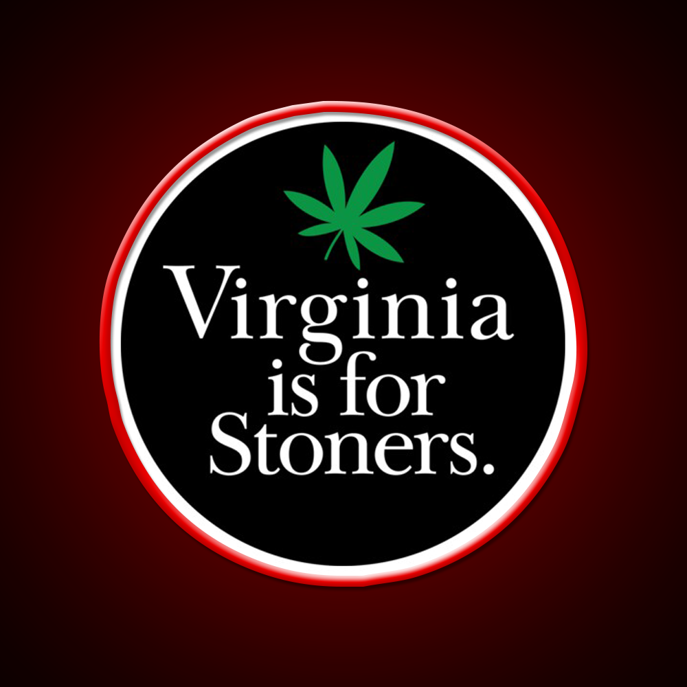 Virginia Is For Stoners Hemp Inspired Green Leaf Led Neon Sign Rgb Color - LED neon sign view 10