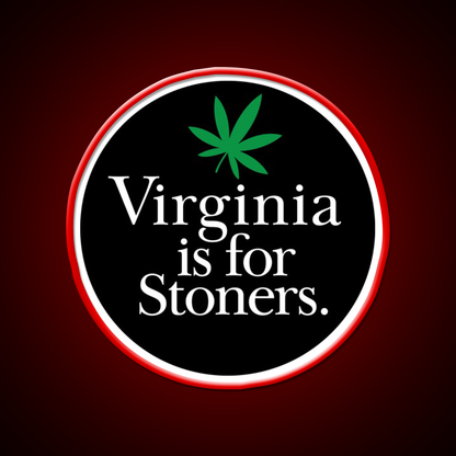 Virginia Is For Stoners Hemp Inspired Green Leaf Led Neon Sign Rgb Color - LED neon sign view 10