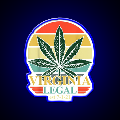 Virginia Legal Medical Stoners Edibles Green Leaf Led Neon Sign Rgb Color - LED neon sign view 5