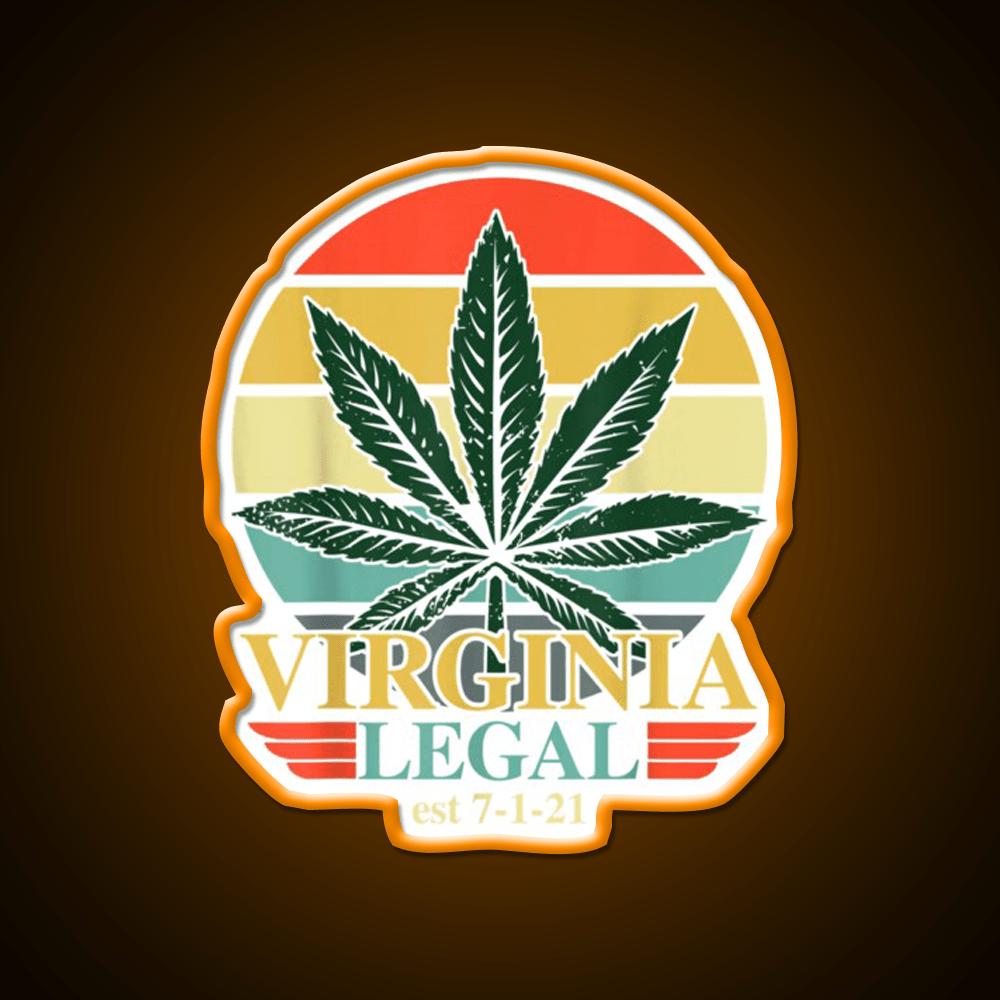 Virginia Legal Medical Stoners Edibles Green Leaf Led Neon Sign Rgb Color - Shineneon