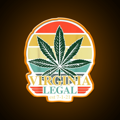 Virginia Legal Medical Stoners Edibles Green Leaf Led Neon Sign Rgb Color - Shineneon
