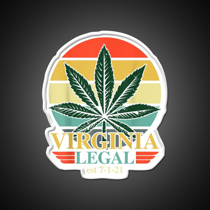 Virginia Legal Medical Stoners Edibles Green Leaf Led Neon Sign Rgb Color - LED neon sign view 11