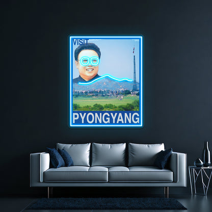 Visit Pyongyang Artwork Neon Signs Custom