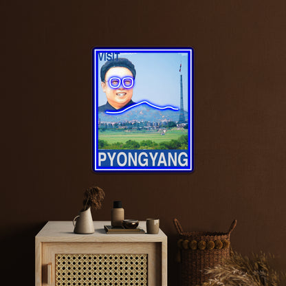 Visit Pyongyang Artwork Neon Signs Custom