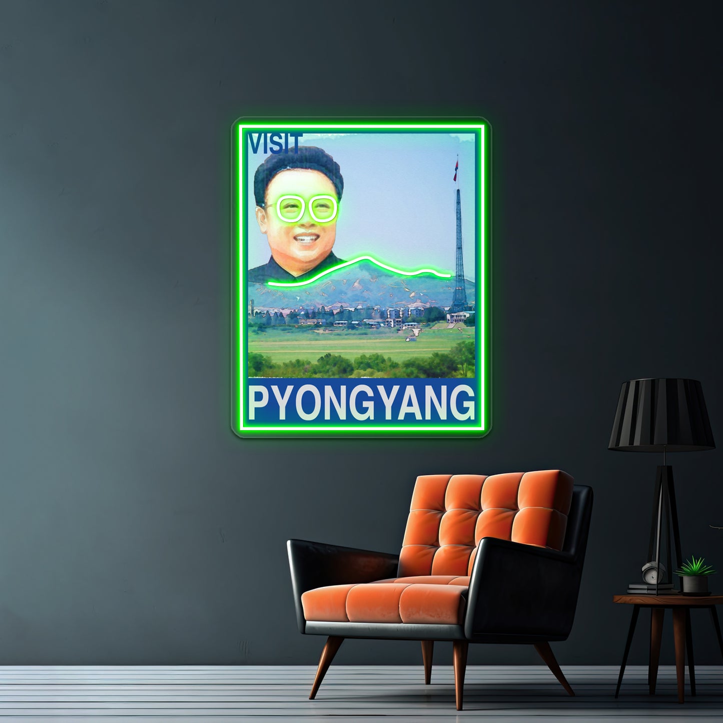 Visit Pyongyang Artwork Neon Signs Custom