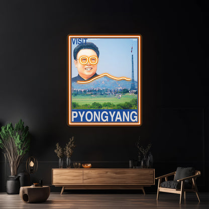 Visit Pyongyang Artwork Neon Signs Custom