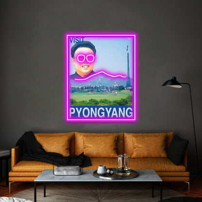 Visit Pyongyang Artwork Neon Signs Custom