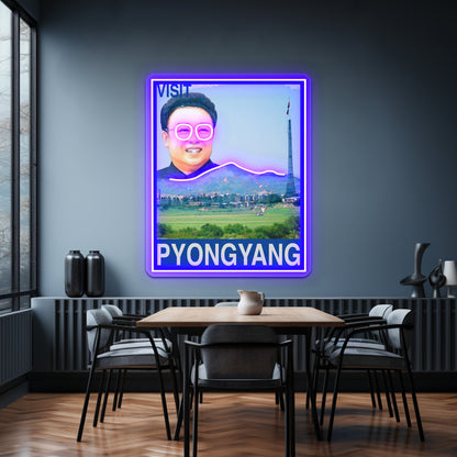 Visit Pyongyang Artwork Neon Signs Custom