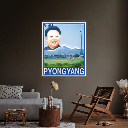 Visit Pyongyang Artwork Neon Signs Custom