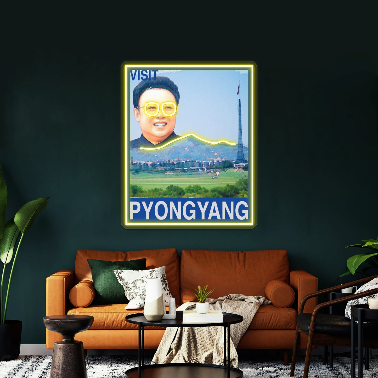 Visit Pyongyang Artwork Neon Signs Custom