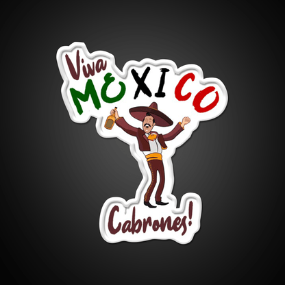 Viva Mexico Cabrones Party Drink Tequila Led Neon Sign Rgb Color - Shineneon