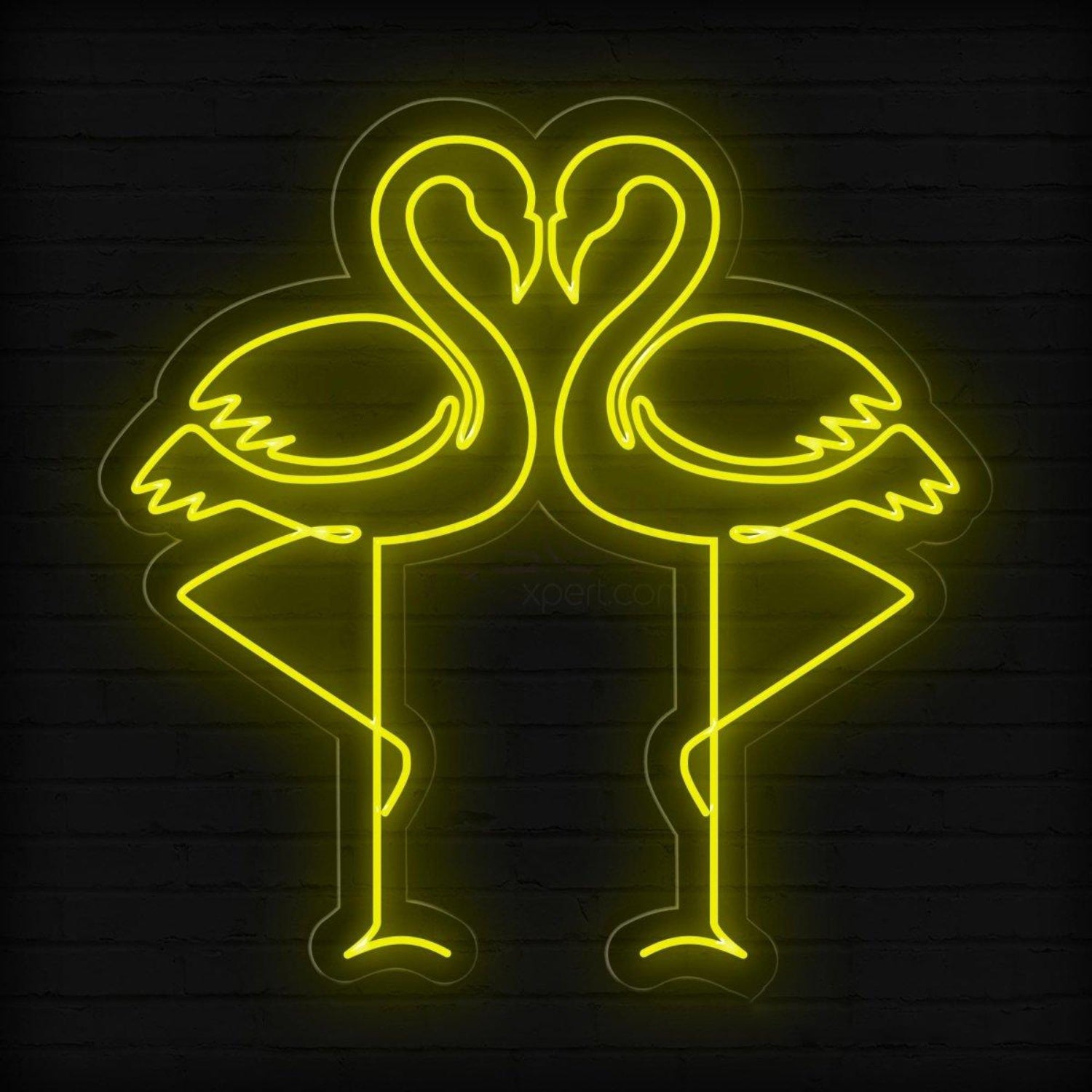 Vivid Purple Flamingo Couple Led Neon Sign For Romantic Indoor Decor | Shineneon