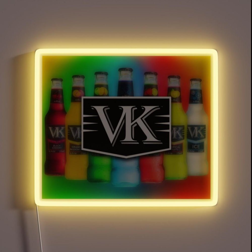 Vk Vodka Flavoured Drink Sesh Rgb Led Neon Sign - Shineneon